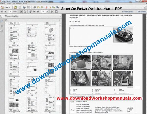 Smart Car Fortwo Workshop Manual pdf